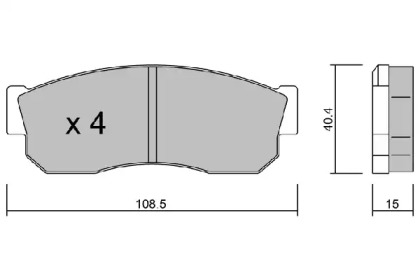 Комплект тормозных колодок (AISIN: BPSB-1901)